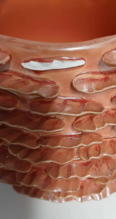 Vase MORENA, Rot aus Steingut – Ansicht 2 – Ansicht 2