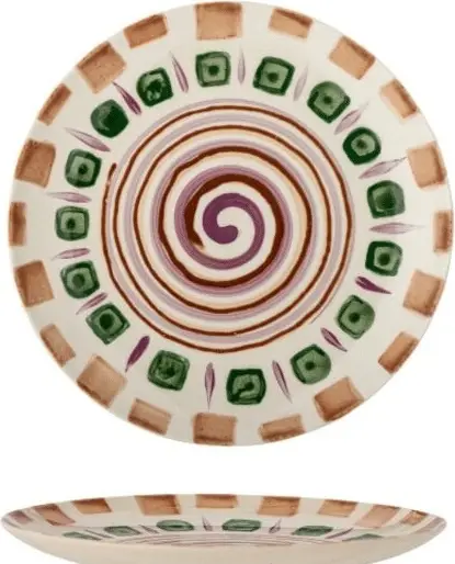 Teller Shama, Bunt aus Steingut
