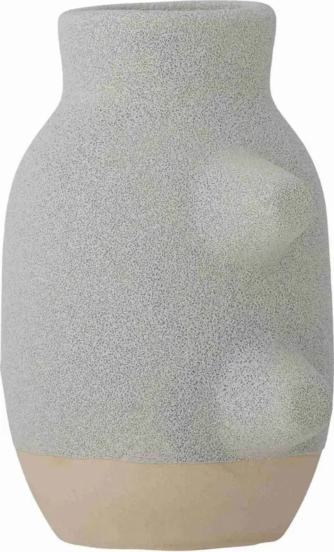 Vase Birka, Weiß, Beige aus Keramik – Ansicht 2 – Ansicht 2