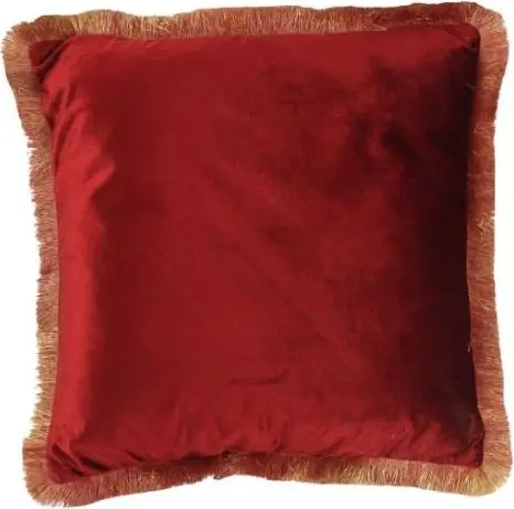 Kissen mit Fransen ROT inkl. Füllung 45×45