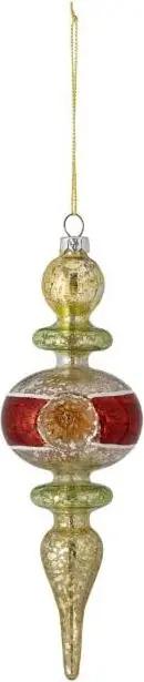 Ornamnet BHARATI Spitz, Bunt aus Glas