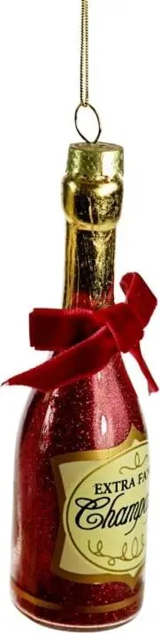 Glasanhänger Champagne ROT aus Glas