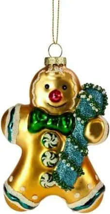 Glasanhänger Lebkuchen GRÜN aus Glas
