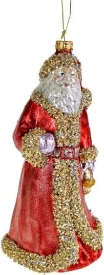 Glasanhänger Weihnachtsmann, Rot aus Glas