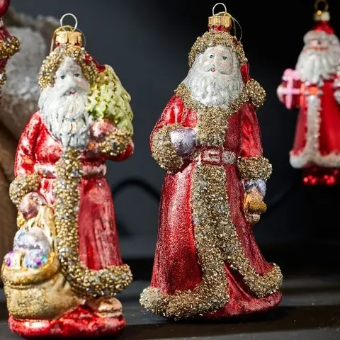 Glasanhänger Weihnachtsmann, Rot aus Glas – Ansicht 2 – Ansicht 2