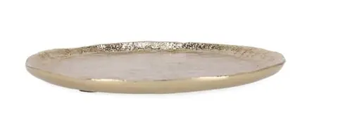 Weihnachtsteller Gold klein aus Aluminium