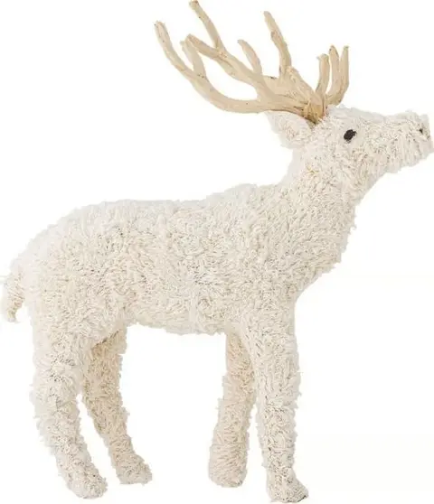 Weihnachtshirsch Elmo weiß aus Baumwolle