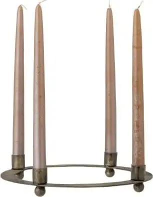 Kerzenhalter Gisela Rustikal, Gold aus Messing, Metall