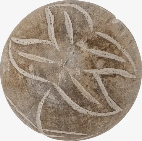 Kugel Isphan, Braun, Weiß aus Holz