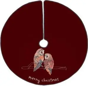Weihnachtsbaumdecke Owls, Schwarz