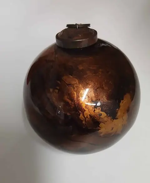 Weihnachtskugel Morena, Braun aus Glas