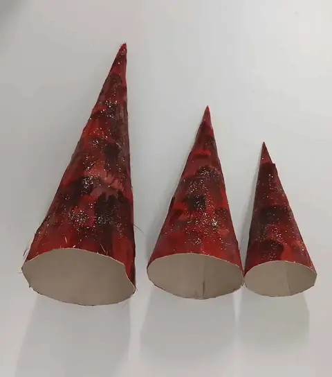 Tree-Set, 3tlg, Rot aus Papier