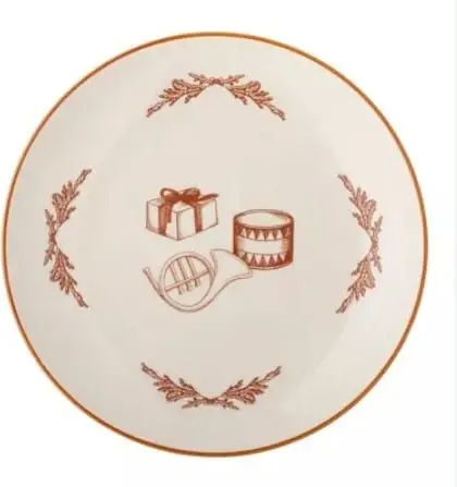 Weihnachtsteller BETH, Braun aus Steinzeug