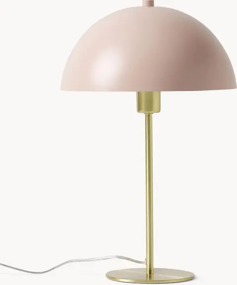 Tischlampe Matilda Rosa Gold aus Metall beschichtet