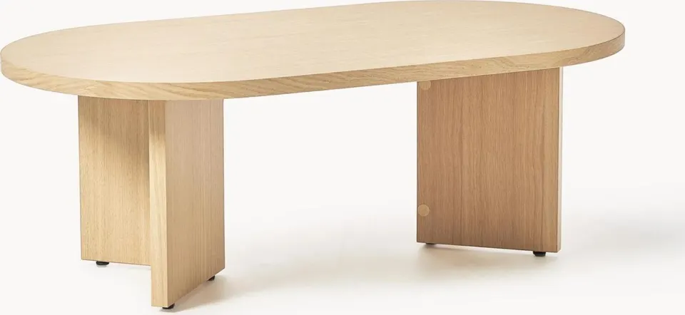 Ovaler Holz-Couchtisch hellbraun TAMI 100x36x55, Natur