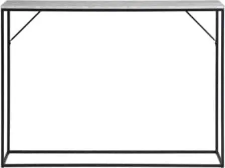 Konsole VITA 110x26x80, Schwarz, Natur aus Stahl, Steinplatte, Melaminfolie
