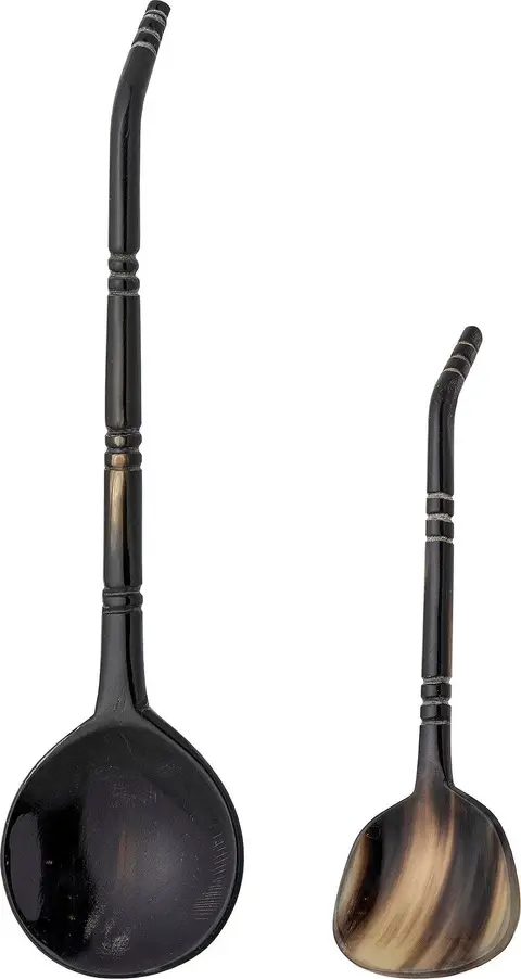 Löffel-Set Avelin, 2 Stk, Schwarz aus Geweih