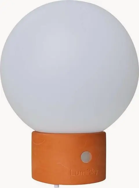 In- & Outdoor-LED-Tischlampe Terra, weiß, terracotta aus Keramik, Kunststoff