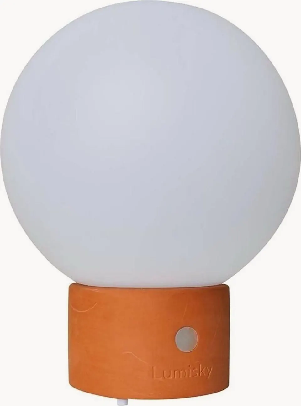 In- & Outdoor-LED-Tischlampe Terra, weiß, terracotta aus Keramik, Kunststoff