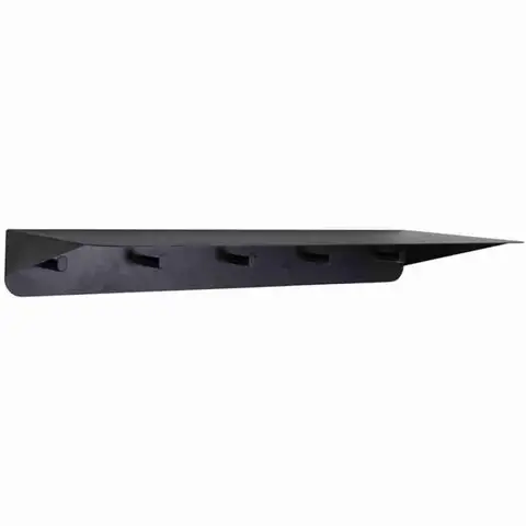 Garderobe mit Hutablage, Schwarz aus Metall (beschichtet)
