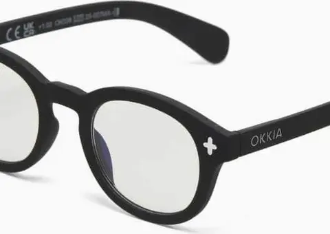 Okkia Lesebrille MILANO OK038BK-1.50, Schwarz aus Soft – Ansicht 2 – Ansicht 2