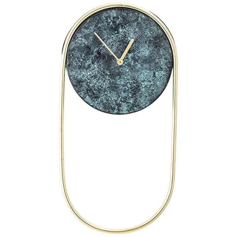 Bloomingville-Wanduhr-Gold-Gruen.1084704a