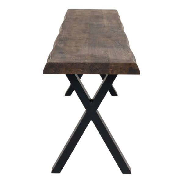 Bank aus Eiche/Metall, 180 cm – Bild 2