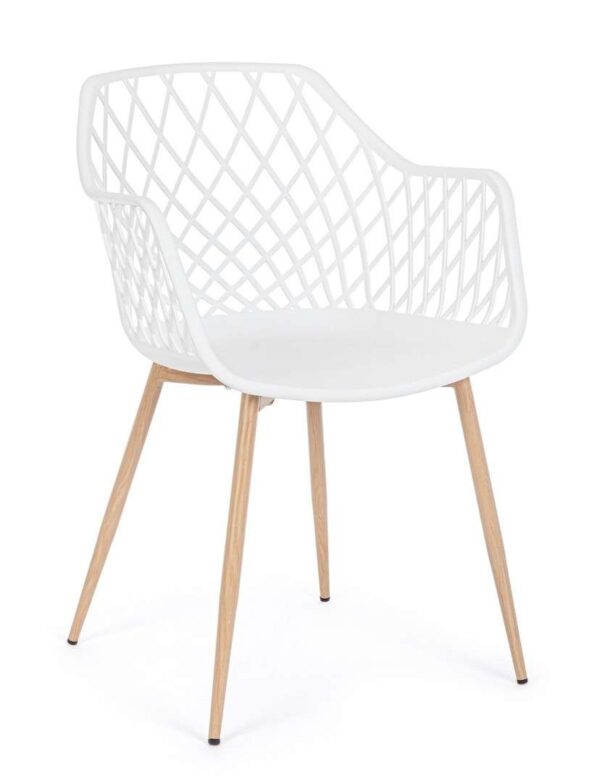 Stuhl OPTIK in elegantem Weiß für modernes Wohndesign und komfortables Sitzen. Ideal für Esszimmer und Wohnzimmer.
