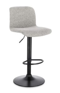Barhocker Rafael in Schwarz-Beige, elegantes Design für moderne Küchen und Wohnzimmer.