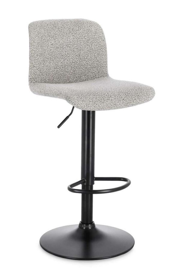 Barhocker Rafael in Schwarz-Beige, elegantes Design für moderne Küchen und Wohnzimmer.