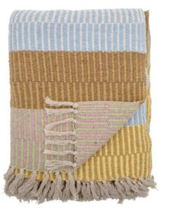 Isnel Decke in Gelb, Größe 160x130 cm, gemütliche Wohnaccessoires für eine stilvolle Dekoration und Wärme.