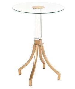 Beistelltisch Mesa Gold mit elegantem Design und goldener Oberfläche, ideal für stilvolle Wohnräume und moderne Einrichtung.