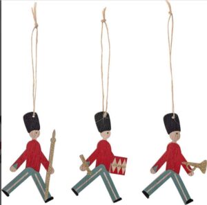 Baumanhänger Gardesoldaten Set mit 9 Stück für festliche Weihnachtsdekoration