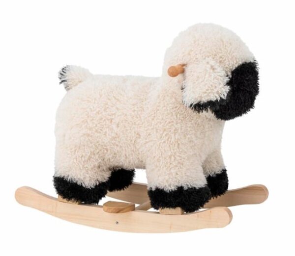 Schaukelschaf Dolly für Kinder – weiches und sicheres Spielzeug zum Schaukeln, fördert die Motorik und bringt Freude ins Kinderzimmer.