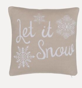 Deko-Kissen Let it SNOW 40x40 cm mit winterlichem Design für gemütliche Wohnatmosphäre