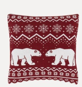 Weihnachts Bär Rot 40x40 cm - süßes Weihnachtsplüschspielzeug für festliche Dekoration und Geschenke.