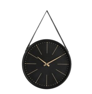 Wanduhr TIMELY in Schwarz mit modernem Design und elegantem Ziffernblatt für stilvolle Raumgestaltung.
