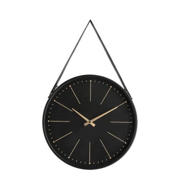 Elegante Wanduhr TIMELY in Schwarz für stilvolle Inneneinrichtungen, moderne Uhr mit klaren Ziffern und minimalistischen Design.