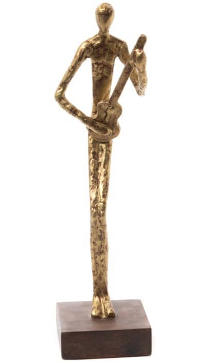 Figurin GUITARISTE, detailreiche Dekoration eines Gitarristen in stilvollem Design für Musikliebhaber und Sammler.