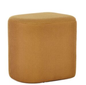 Pouf Darya in Senf-Farbe, modernes Möbelstück für stilvolle Innenräume, vielseitig einsetzbar als Sitzgelegenheit oder Ablage, hochwertiges Design und komfortable Polsterung.