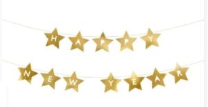 Sternengirlande Happy New Year für festliche Dekoration zum Jahreswechsel