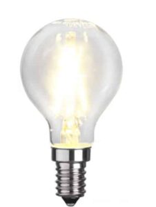 LED Tropflampe mit warmweißem Licht, E14-Fassung, 250 Lumen, 2700 Kelvin, energieeffiziente Beleuchtung für Wohnräume, stimmungsvolle Atmosphäre.