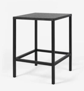 Nardi Cube Hochtisch anthrazit 80x80 modern großer Gartentisch quadratisch langlebig wetterfest