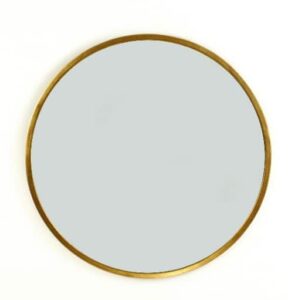 Spiegel CIRCLE in gold, Durchmesser 80 cm, elegantes Design für stilvolle Wohnräume.