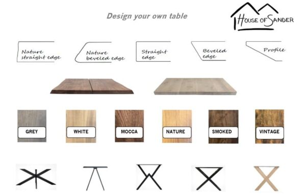 DESIGN your own TABLE ! Esstisch 200x90 – Bild 2