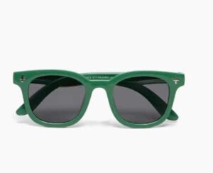 Kinder Sonnenbrille Grün Orlando OKK02, stylische und leichten UV-Schutz für Kinder, langlebige Kindersonnenbrille mit grünem Rahmen