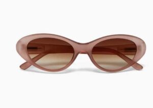 Okkia Sonnenbrille Lina OK029-RO stilvolle Damen-Sonnenbrille mit rundem Rahmen und UV-Schutz in Rosa