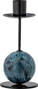 Kerzenhalter Jayda Blau elegantes Design aus Metall für Stabkerzen moderne Tischdekoration