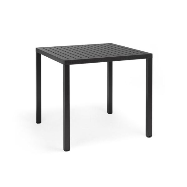 Nardi Cube Tisch in Anthrazit 80x80 cm - moderner, robuster Gartentisch für stilvolle Außeneinrichtungen.