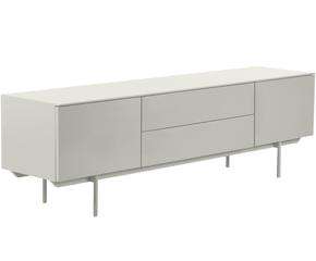 Lowboard Elyn mit Türen aus hochwertigem Holz, modernes Design, ideal zur Wohnraumgestaltung, praktische Stauraumlösungen für Wohnzimmer und Entertainment-Bereich.